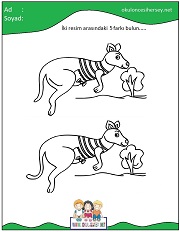 okul öncesi İki Resim Arasındaki Farkı Bul